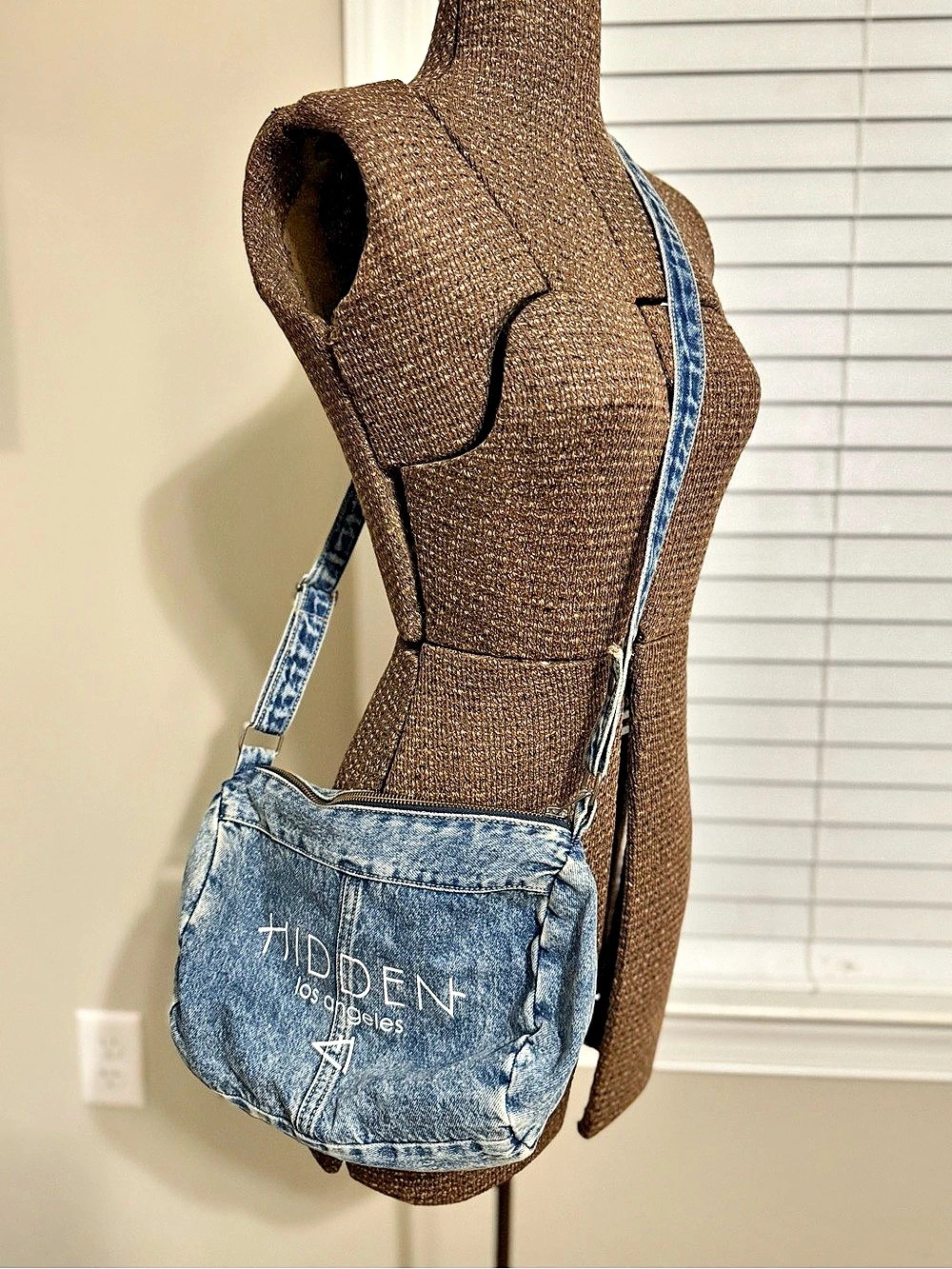 HIDDEN Denim Crossbody Bag in Blue Like New